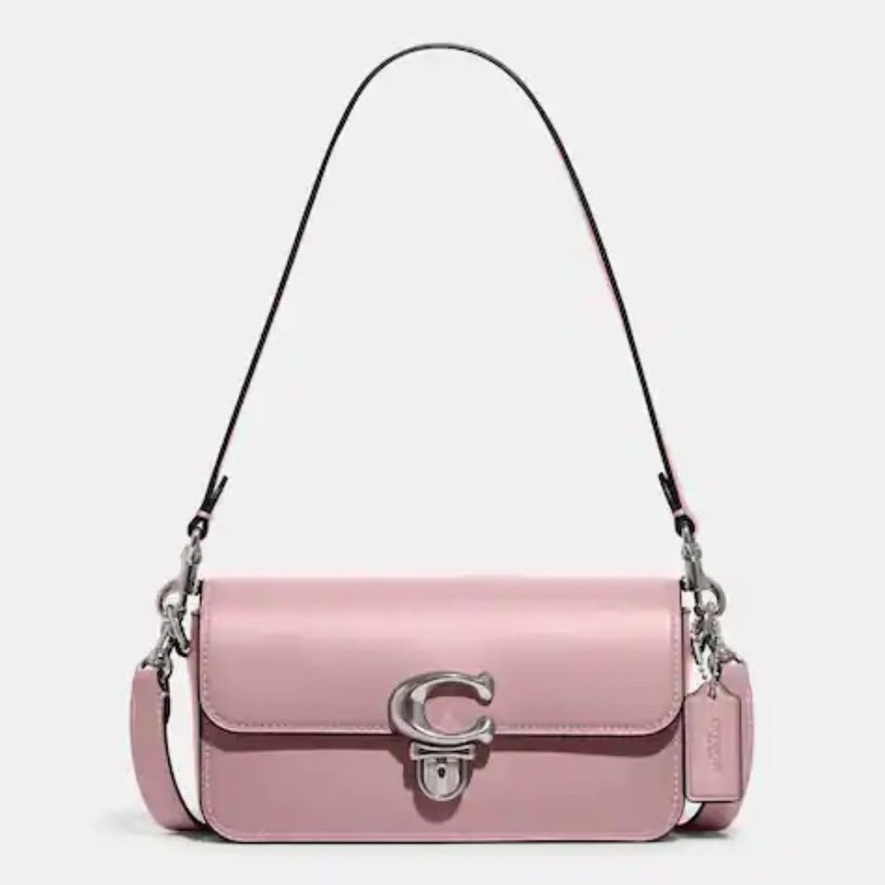 NEVER USED. Coach Studio Baguette Bag in Silver/Faded Purple